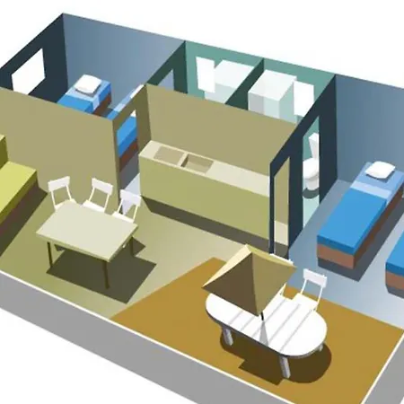Campsite 6 Pers. Sans Cuisine Avec Terrasse - Api-1-52-532